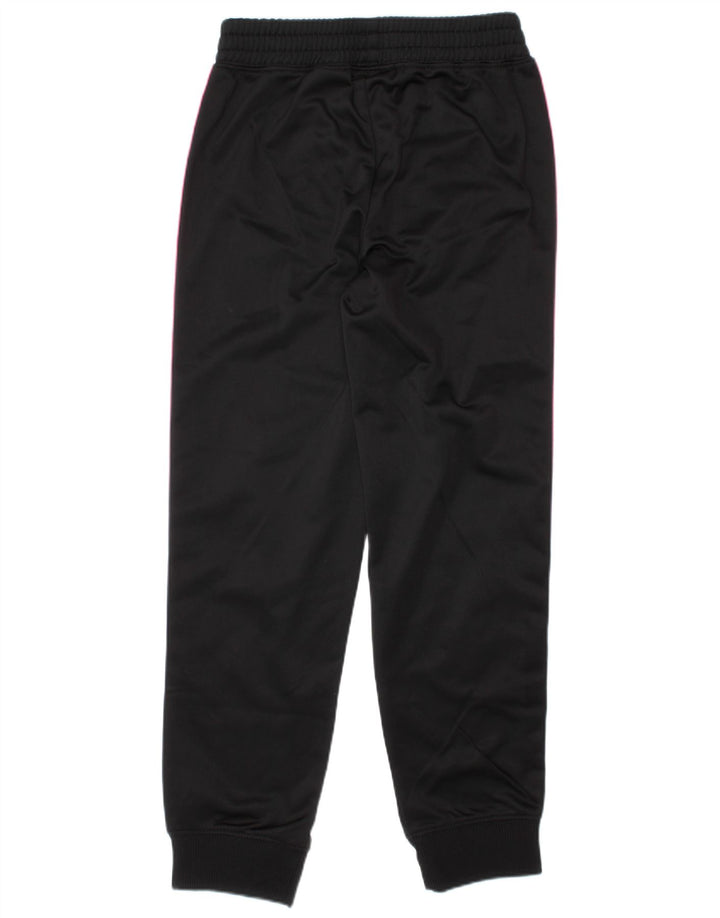 NIKE Girls Tracksuit Trousers Joggers 6-7 Years Large Black Colourblock