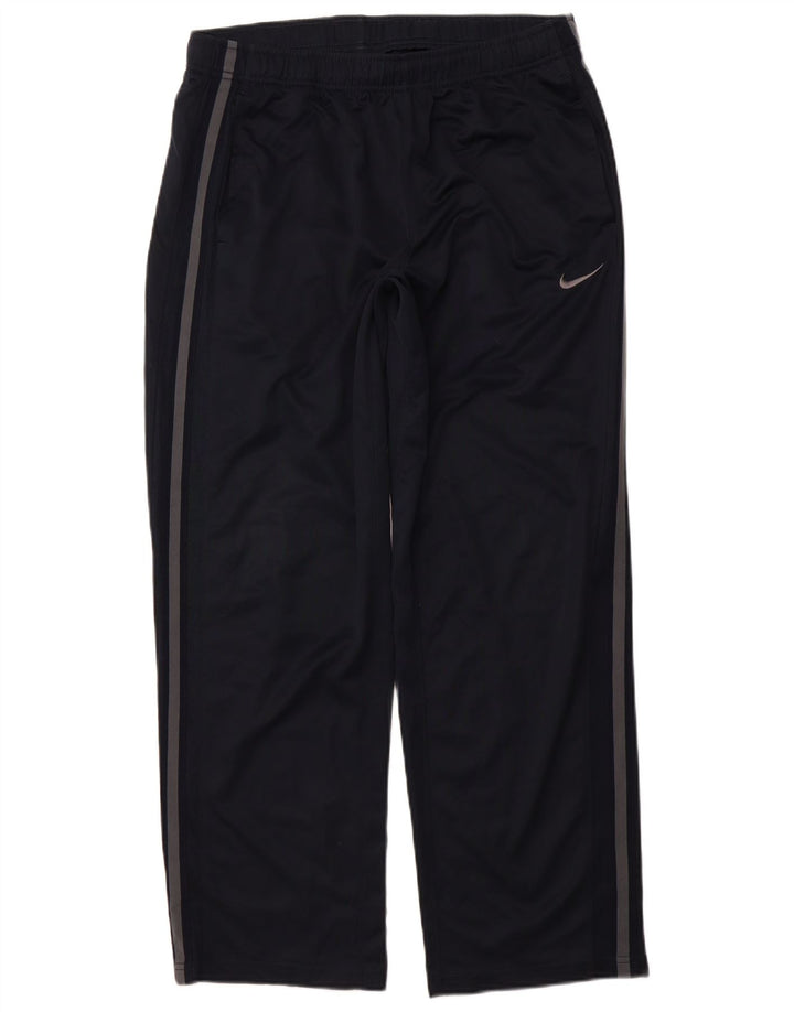 NIKE Mens Tracksuit Trousers Large Navy Blue Polyester