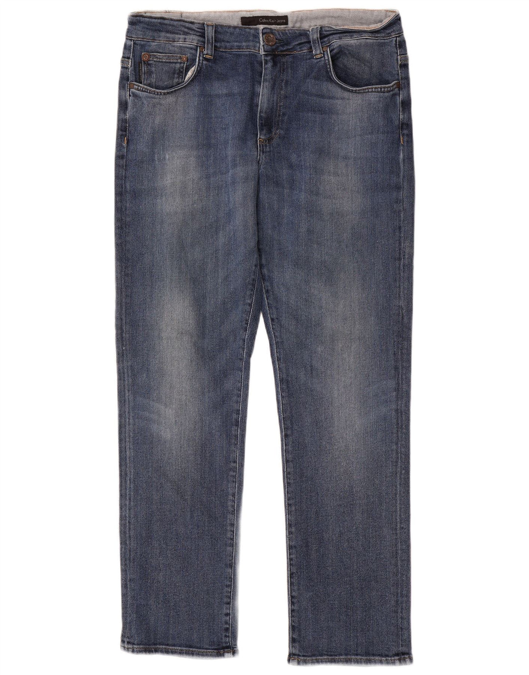 Calvin Klein Mens Straight Jeans W33 L31 Blue