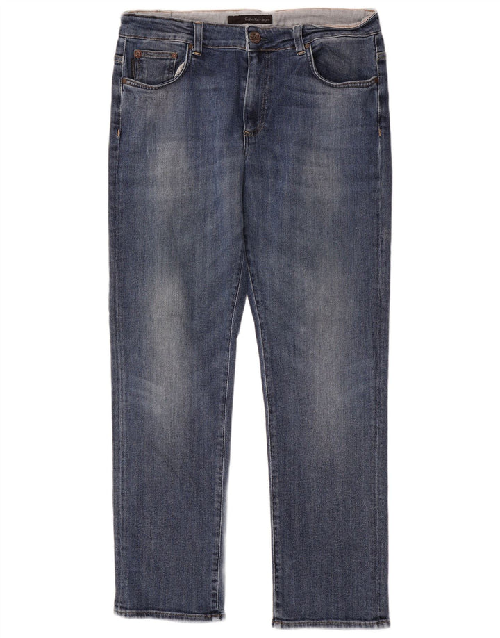Calvin Klein Mens Straight Jeans W33 L31 Blue