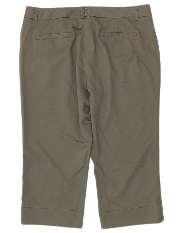 Dockers Womens Capri Trousers US 10 Large W34 L20 Grey Cotton