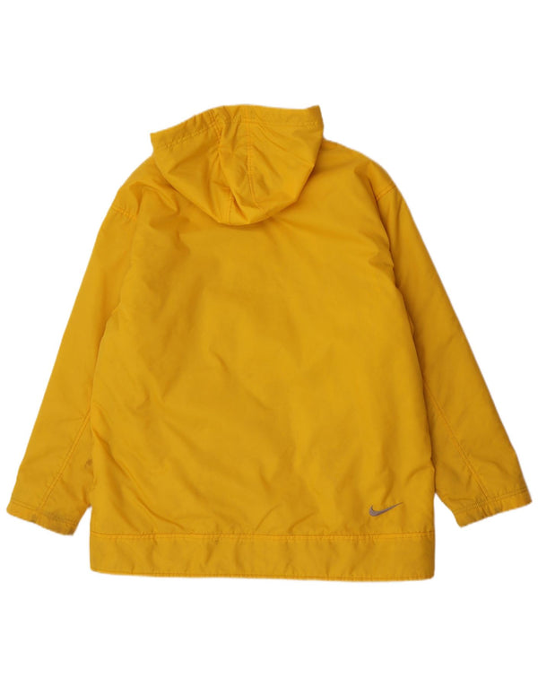 Nike Mens Hooded Reversible Jacket UK 38 Medium Yellow Nylon