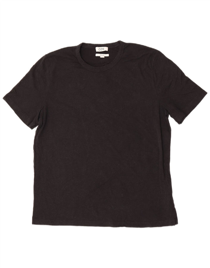 Cos Mens Regular Fit T-Shirt Top XL Black Cotton