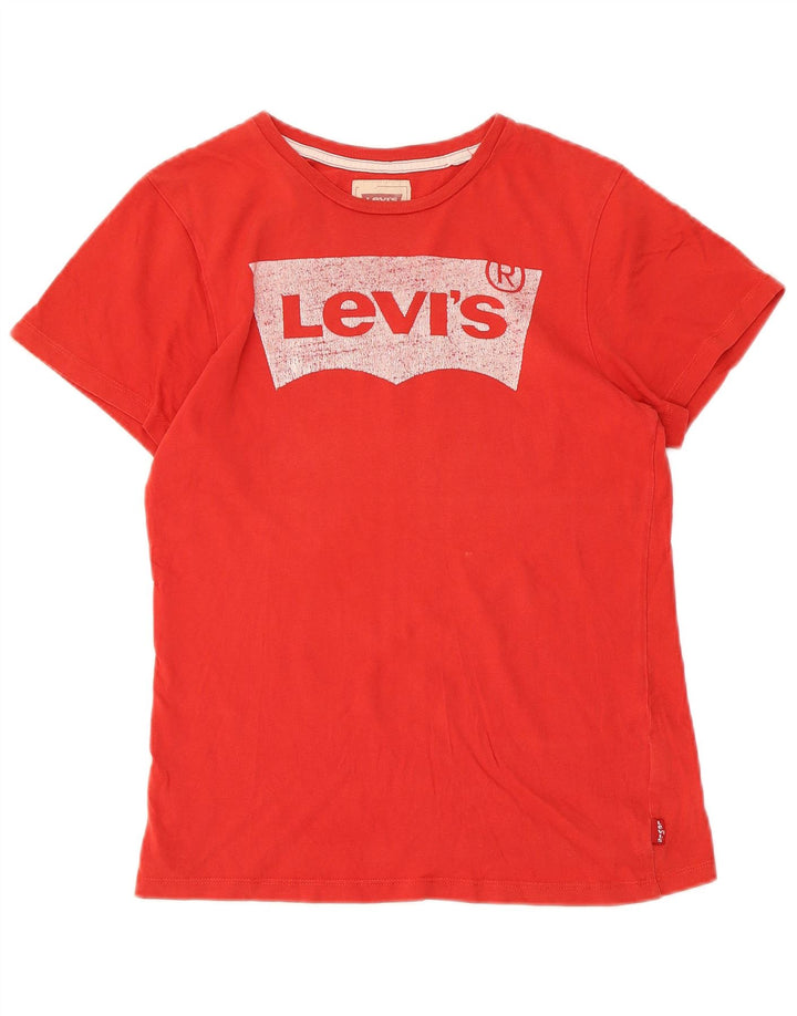 LEVI'S Boys Graphic T-Shirt Top 11-12 Years Red Cotton