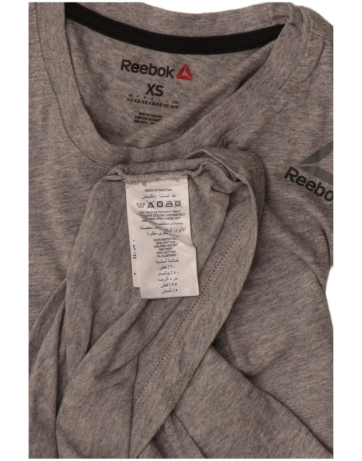REEBOK Mens T-Shirt Top XS Grey Flecked Cotton