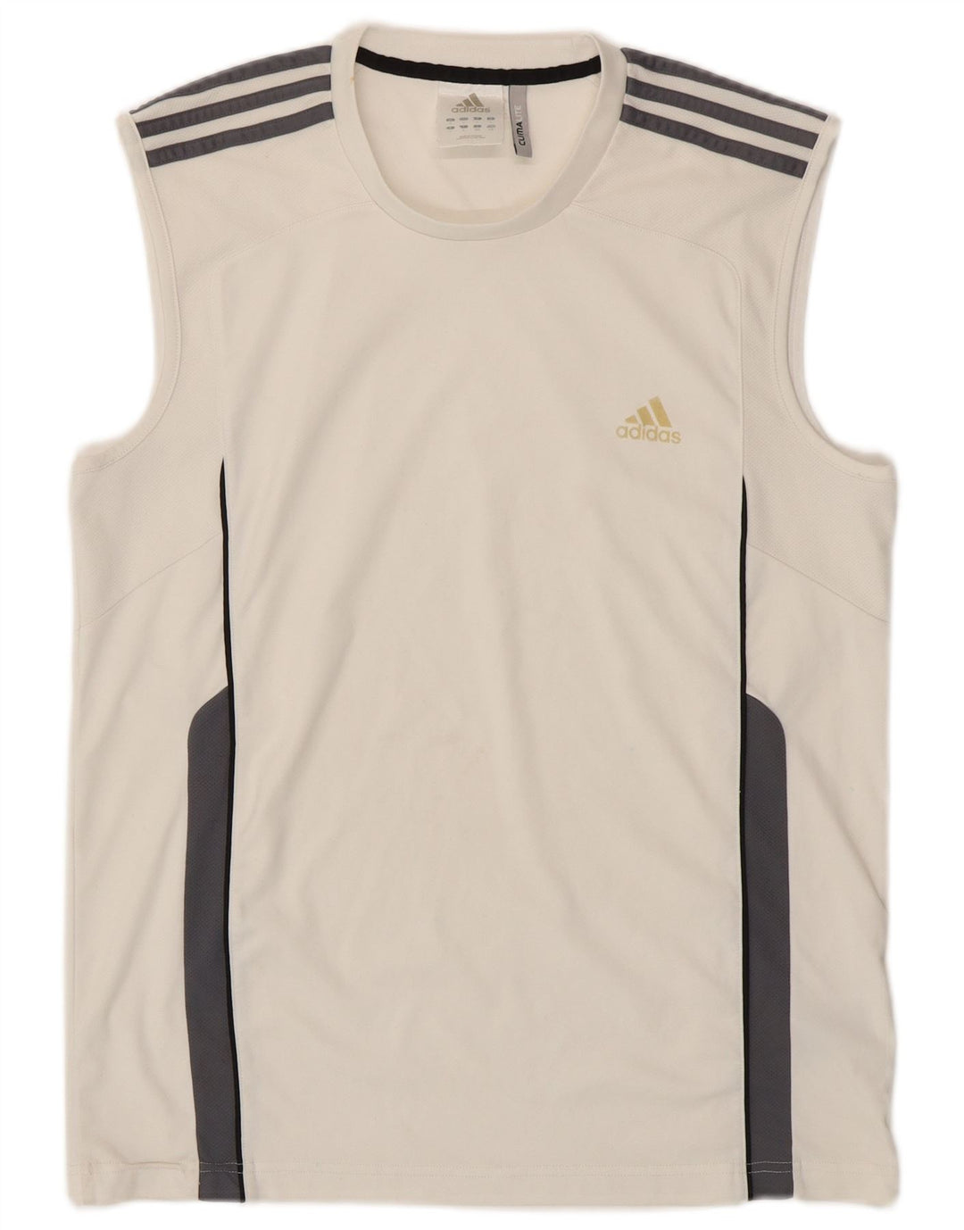 ADIDAS Mens Climalite Vest Top Large White Colourblock Polyester