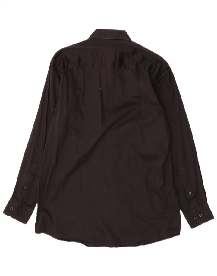 Calvin Klein Mens Shirt Size 15 1/2 Medium Black Cotton