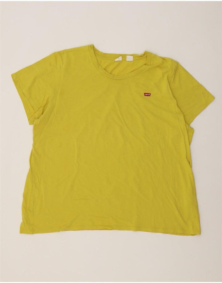 Levi's Mens T-Shirt Top 3XL Yellow Cotton