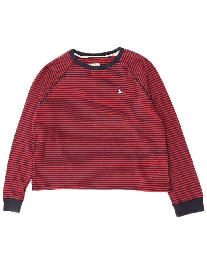 Jack Wills Womens Salcombe Devon Sweatshirt Jumper UK 14 Medium Red Striped