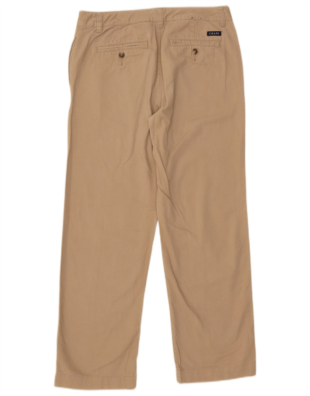 Chaps Boys Husky Straight Chino Trousers 11-12 Years W29 L26 Beige Cotton