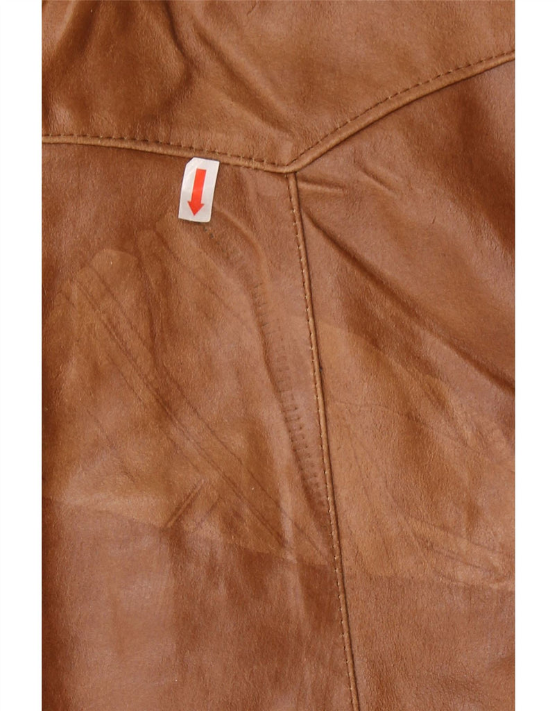 MASTERPELLE Womens Leather Coat UK 18 XL Brown Leather Vintage Masterpelle and Second-Hand Masterpelle from Messina Hembry 