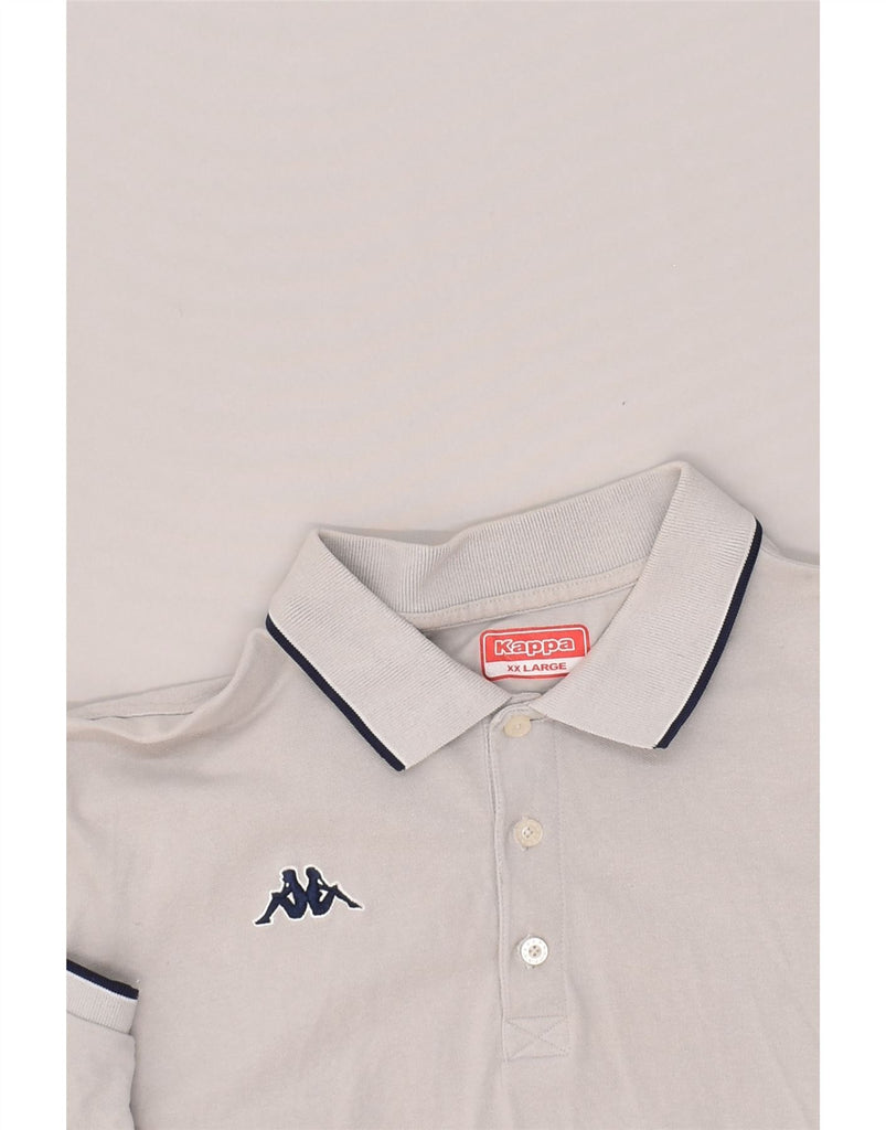 KAPPA Mens Polo Shirt 2XL Grey Cotton | Vintage Kappa | Thrift | Second-Hand Kappa | Used Clothing | Messina Hembry 