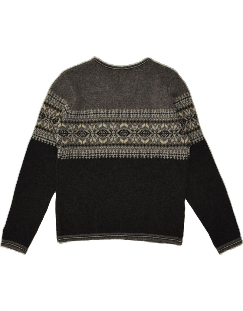 GAP Boys V-Neck Jumper Sweater 9-10 Years Grey Fair Isle | Vintage Gap | Thrift | Second-Hand Gap | Used Clothing | Messina Hembry 