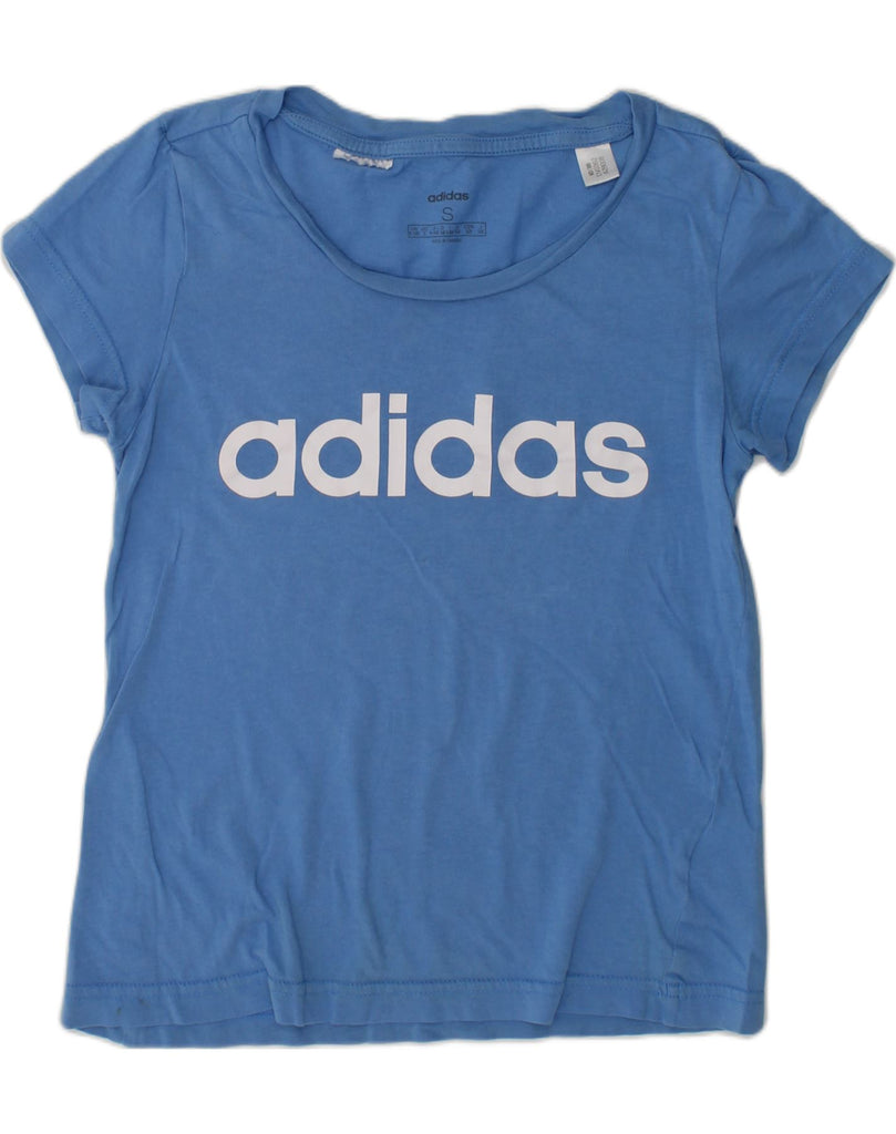 ADIDAS Boys Graphic T-Shirt Top 9-10 Years Small Blue Cotton | Vintage Adidas | Thrift | Second-Hand Adidas | Used Clothing | Messina Hembry 