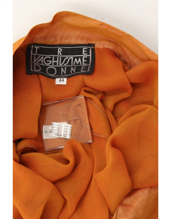 VINTAGE Womens A-Line Skirt IT 44 Medium W28  Orange Acrylic Vintage Vintage and Second-Hand Vintage from Messina Hembry 