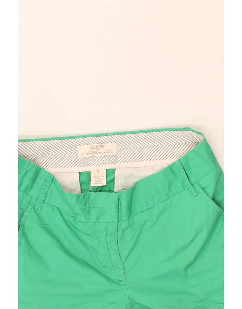 J. CREW Womens Broken In Chino Shorts US 2 XS W25 Green Cotton | Vintage J. Crew | Thrift | Second-Hand J. Crew | Used Clothing | Messina Hembry 