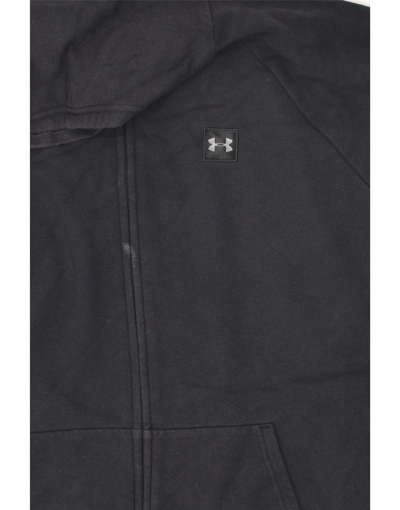 UNDER ARMOUR Mens Tall Zip Hoodie Sweater XL Black Cotton | Vintage Under Armour | Thrift | Second-Hand Under Armour | Used Clothing | Messina Hembry 