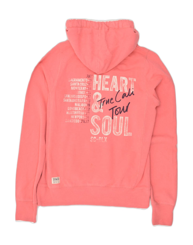 SOUL CAL Womens Graphic Hoodie Jumper UK 12 Medium Pink Cotton | Vintage Soul Cal | Thrift | Second-Hand Soul Cal | Used Clothing | Messina Hembry 