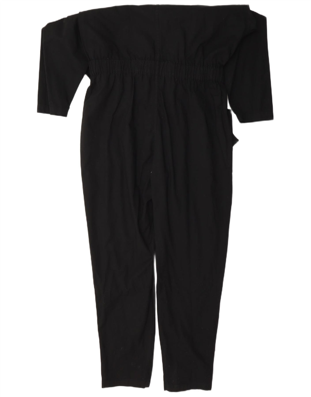 Vintage Womens Long Sleeve Jumpsuit IT 42 Medium Black Cotton