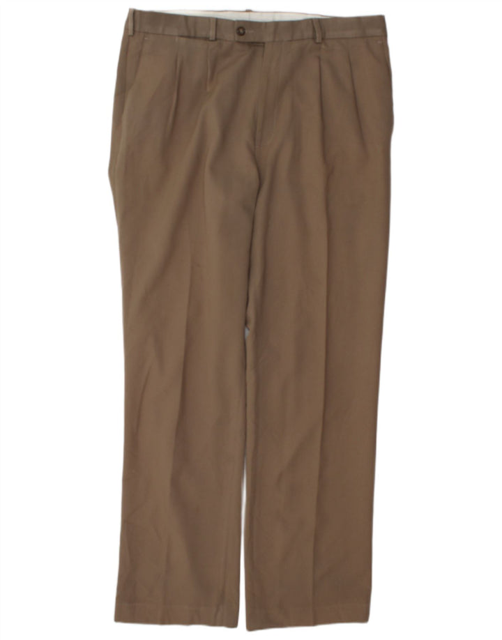 Farah Mens Pegged Suit Trousers W36 L32 Beige