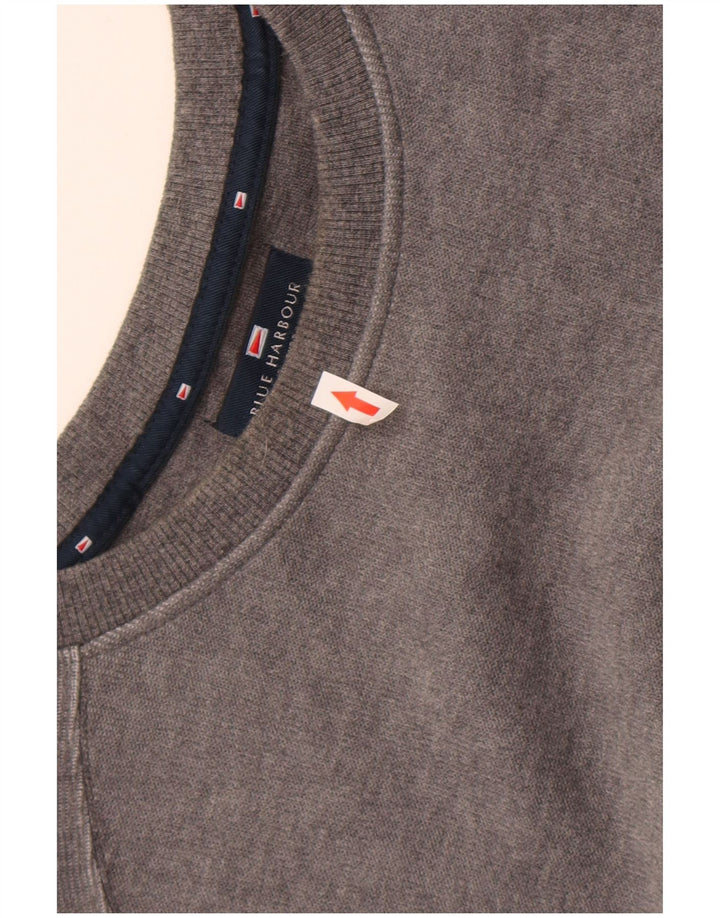 Marks & Spencer Mens Blue Harbour Top Long Sleeve 2XL Grey Colourblock