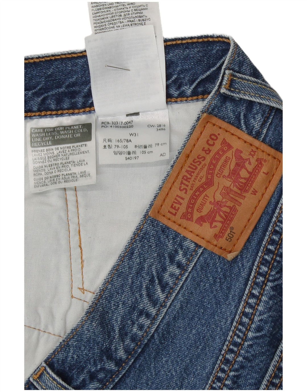Levi's Womens 501 Denim Shorts W31 Medium  Blue Cotton