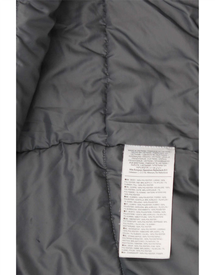 Nike Mens Hooded Padded Jacket UK 40 Large Black Polyester
