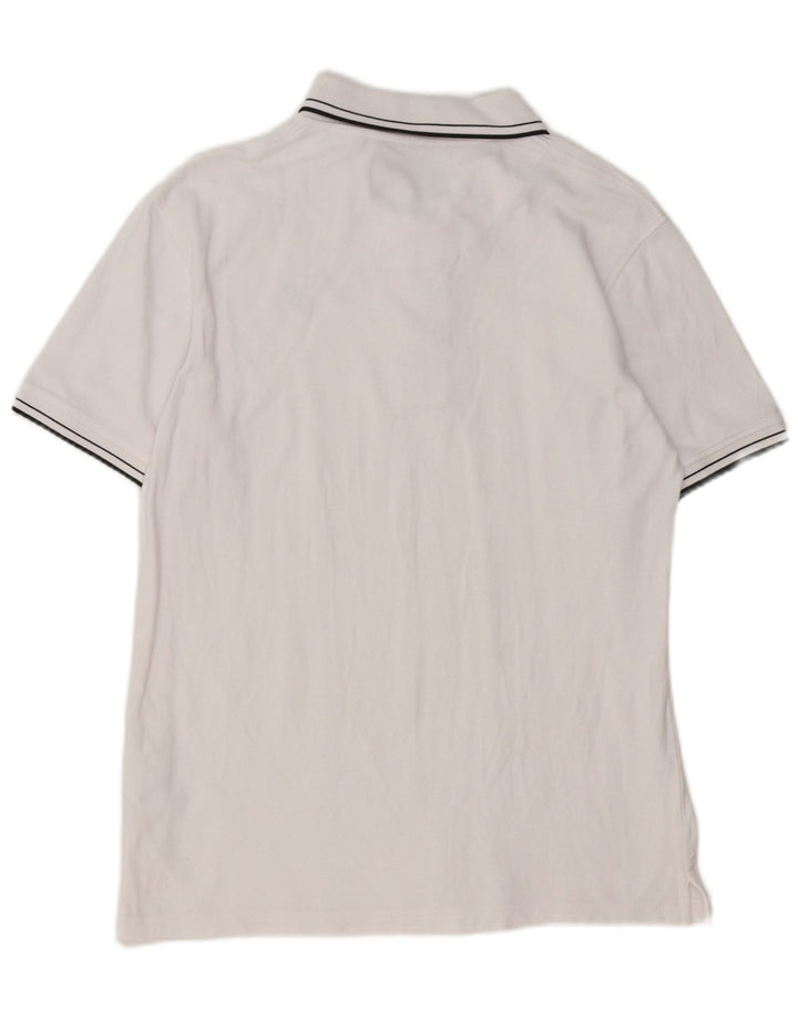 Lyle & Scott Mens Polo Shirt Large White Cotton