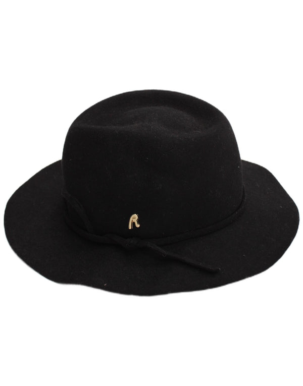 Replay Womens Fedora Hat One Size Black Wool Classic