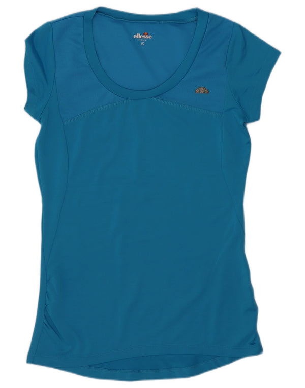 Ellesse Womens T-Shirt Top UK 8 Small Blue Polyester