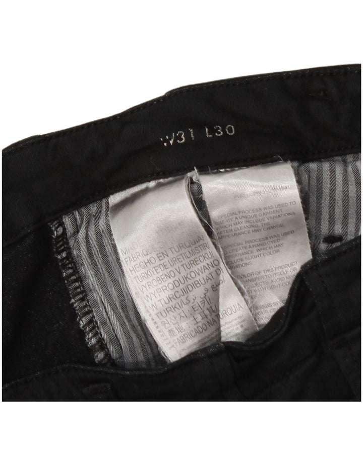 Calvin Klein Womens Slim Cargo Trousers W31 L27 Black Cotton