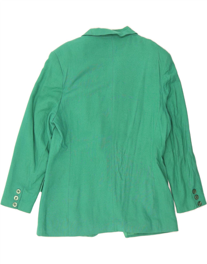STEILMANN  Womens Long Sleeve 1 Button Blazer Jacket UK 16 Large  Green Vintage Steilmann and Second-Hand Steilmann from Messina Hembry 