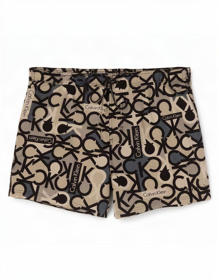 Calvin Klein Mens Graphic Swimming Shorts XL Grey Nylon