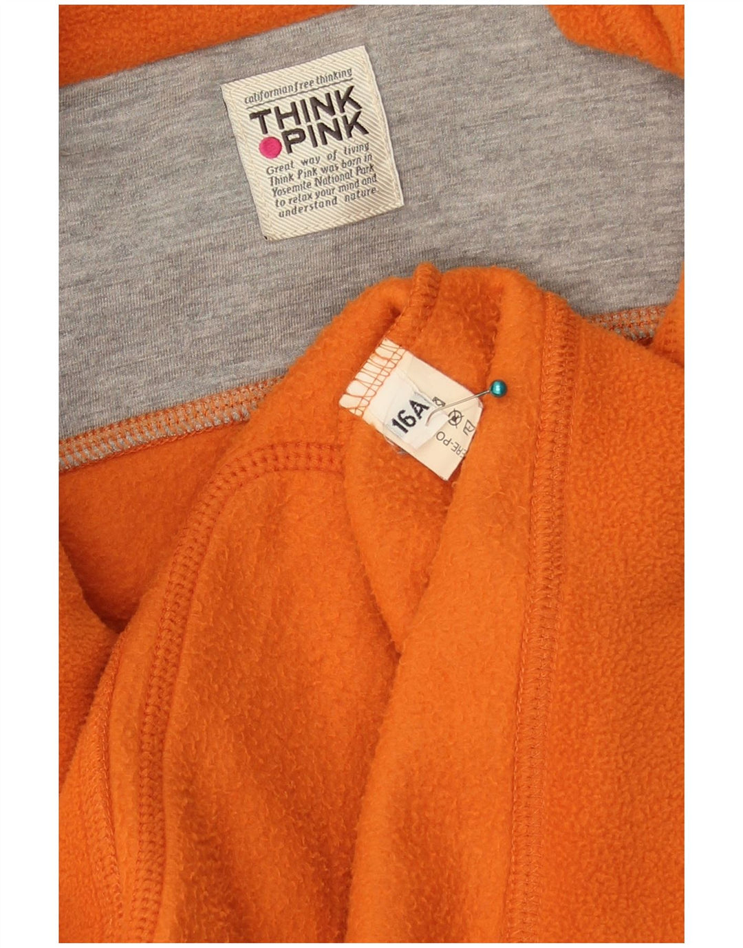 Think Pink Girls Fleece Gilet 15-16 Years Orange Polyester