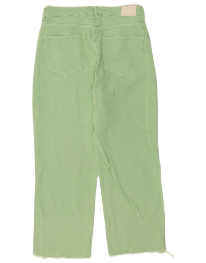 Zara Womens Straight Jeans EU 40 Medium W30 L26 Green Cotton