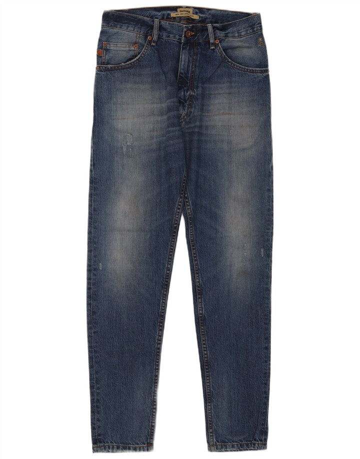 UNIFORM Mens Distressed Loose Jeans W30 L30 Blue