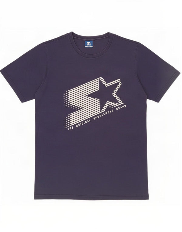 Starter Mens Graphic T-Shirt Top Large Navy Blue Cotton