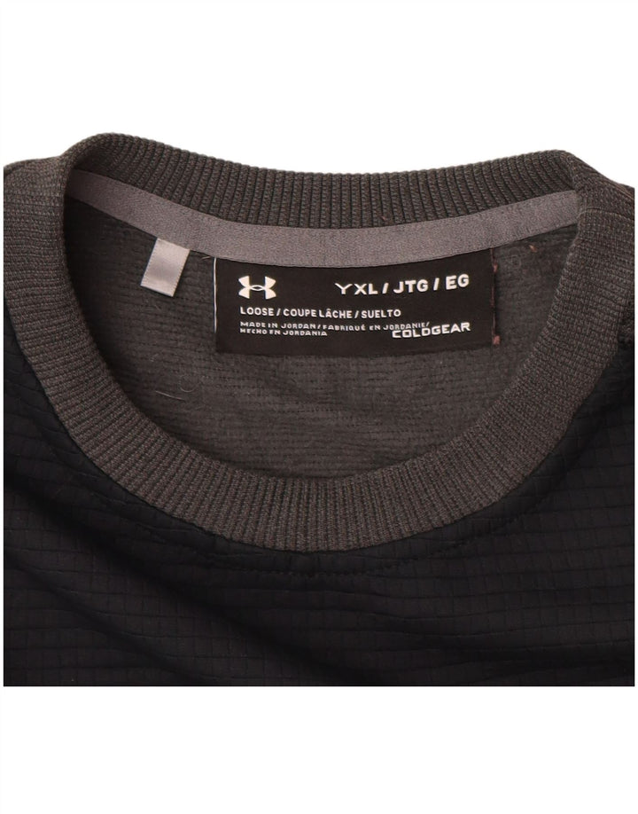 UNDER ARMOUR Boys Cold Gear Sweatshirt Jumper 13-14 Years XL  Grey