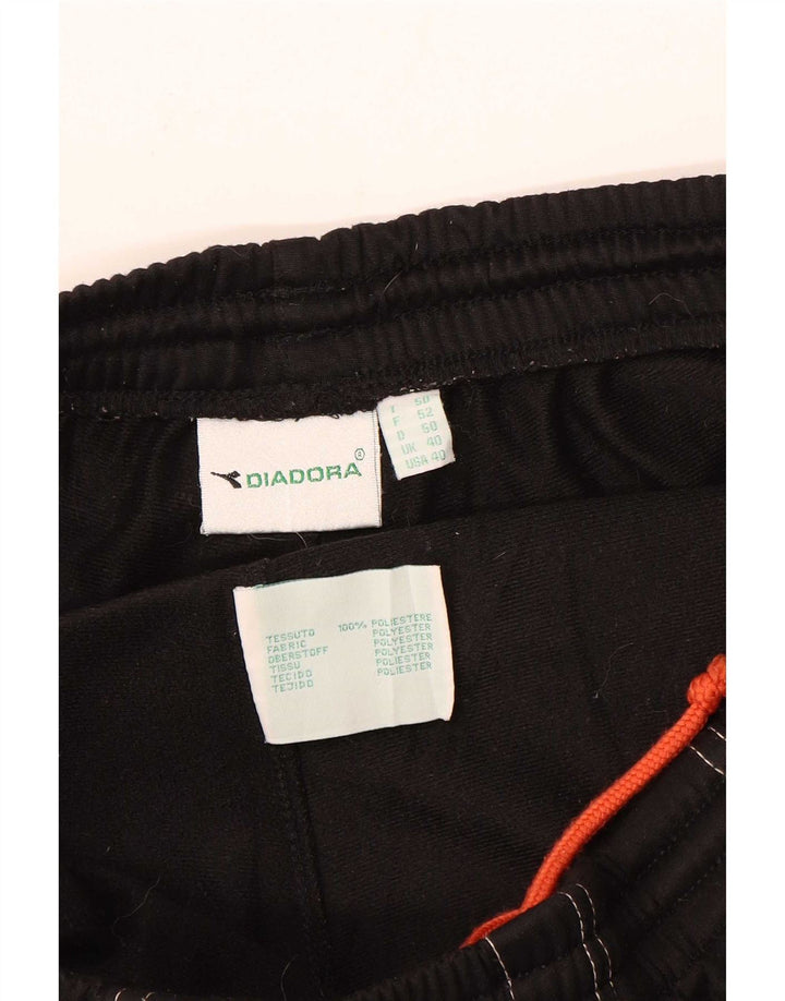 Diadora Mens Cargo Tracksuit Trousers UK 40 Medium Black Polyester