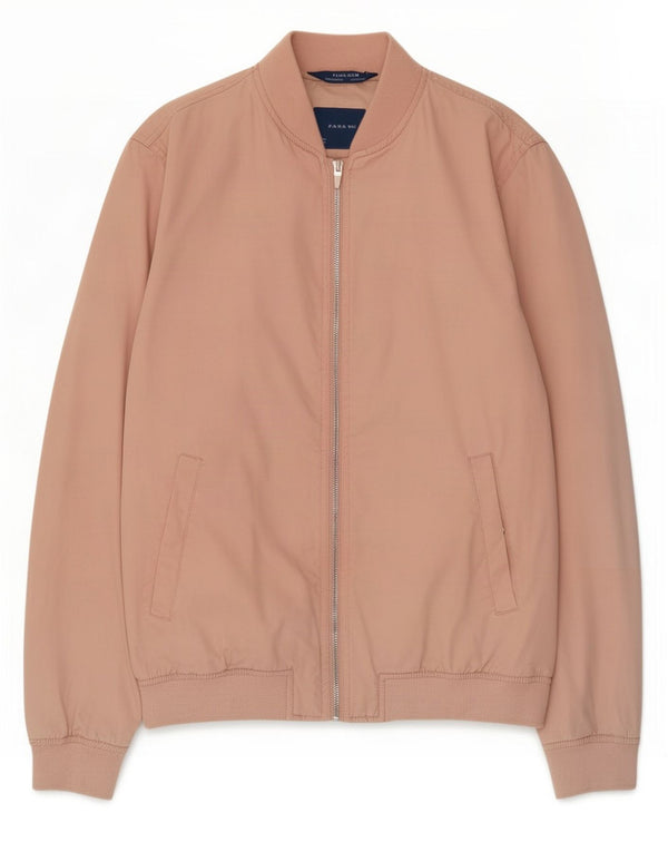 Zara Mens Bomber Jacket UK 38 Medium Pink