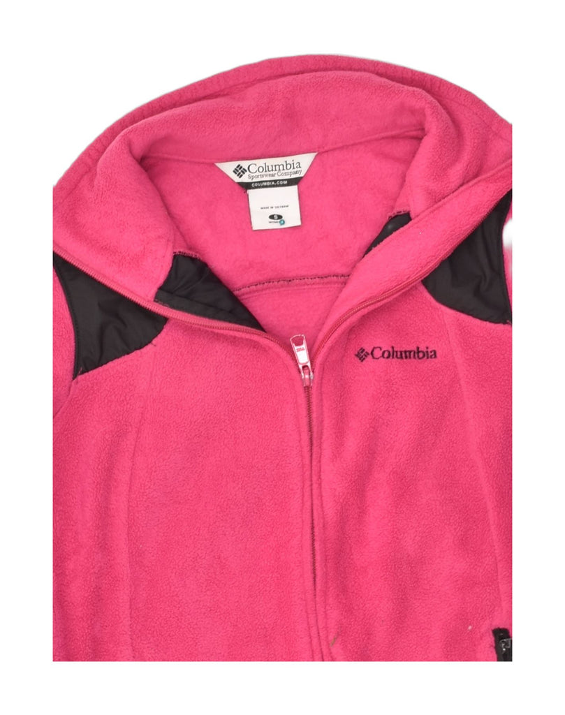 COLUMBIA Womens Fleece Jacket UK 10 Small Pink Polyester | Vintage Columbia | Thrift | Second-Hand Columbia | Used Clothing | Messina Hembry 