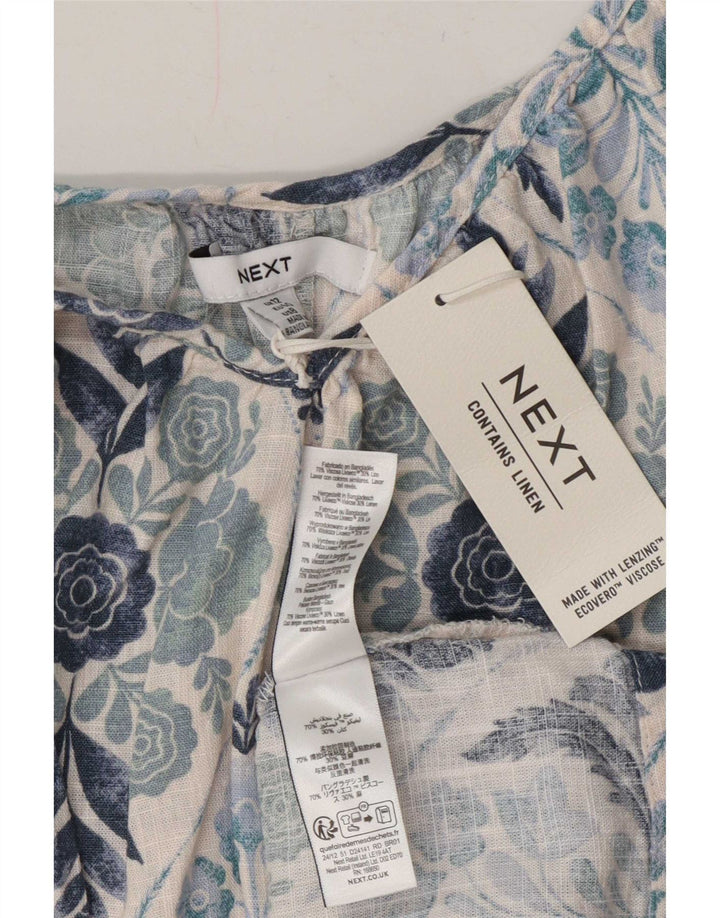 Next Womens Oversized Sleeveless Sundress UK 12 Medium Blue Floral Bohemian