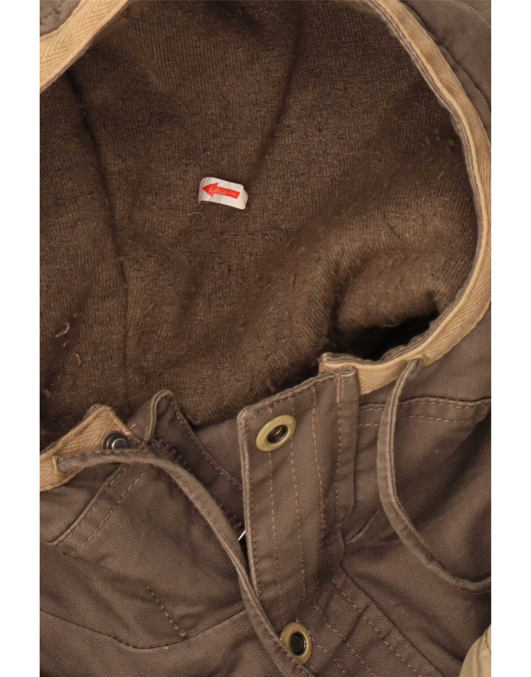 Helly Hansen Mens Hooded Parka Jacket UK 42 XL Brown Cotton