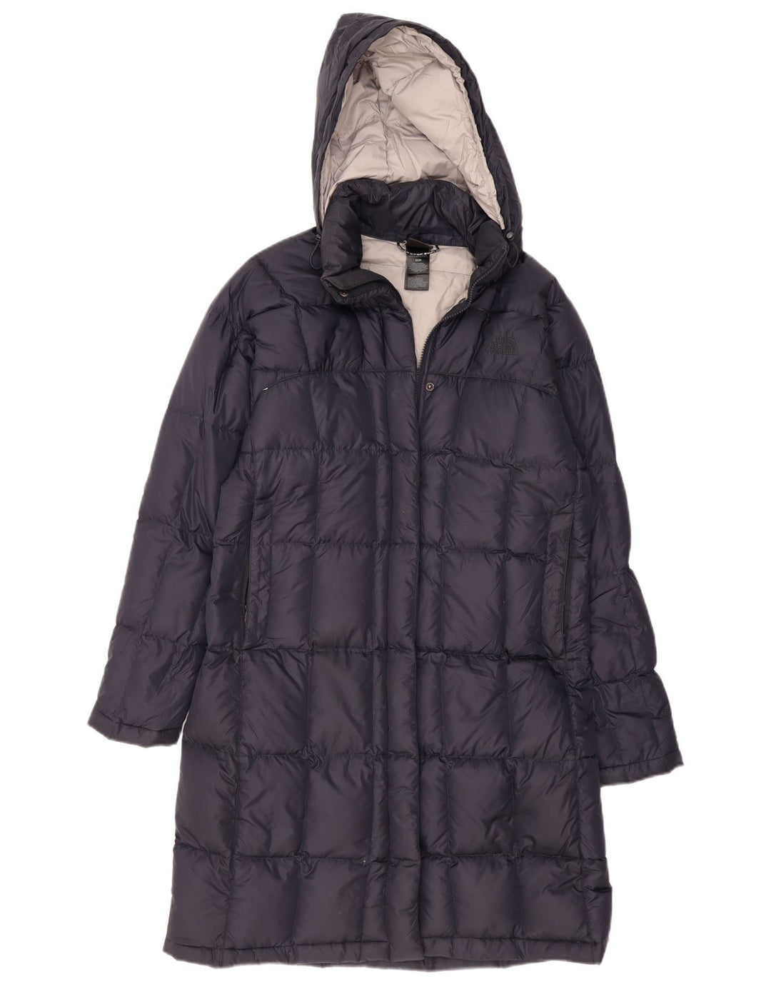 THE NORTH FACE Womens Hooded Padded Coat UK 14 Medium Navy Blue Polyester