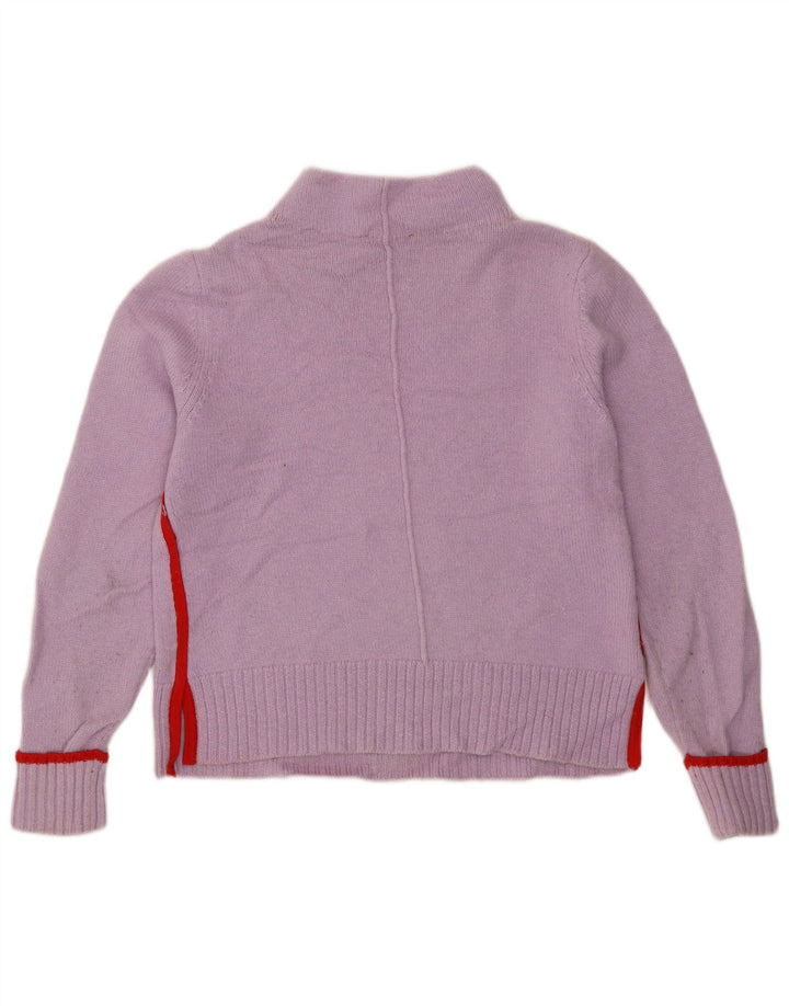 MINT VELVET Womens Turtle Neck Jumper Sweater UK 12 Medium Purple Polyamide