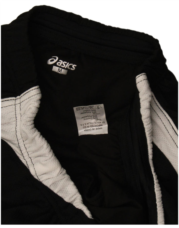 Asics Womens Sport Shorts UK 12 Medium Black Colourblock Polyester