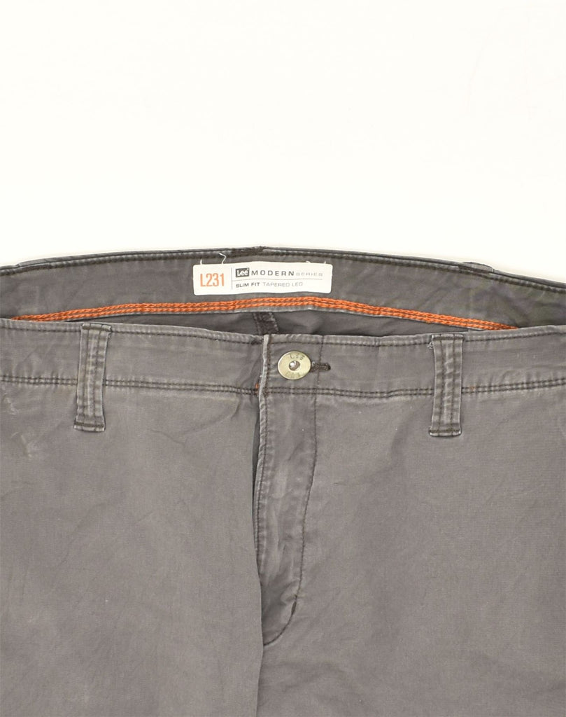 LEE Mens Modern Slim Fit Tapered Chino Trousers W32 L32 Grey Cotton | Vintage Lee | Thrift | Second-Hand Lee | Used Clothing | Messina Hembry 