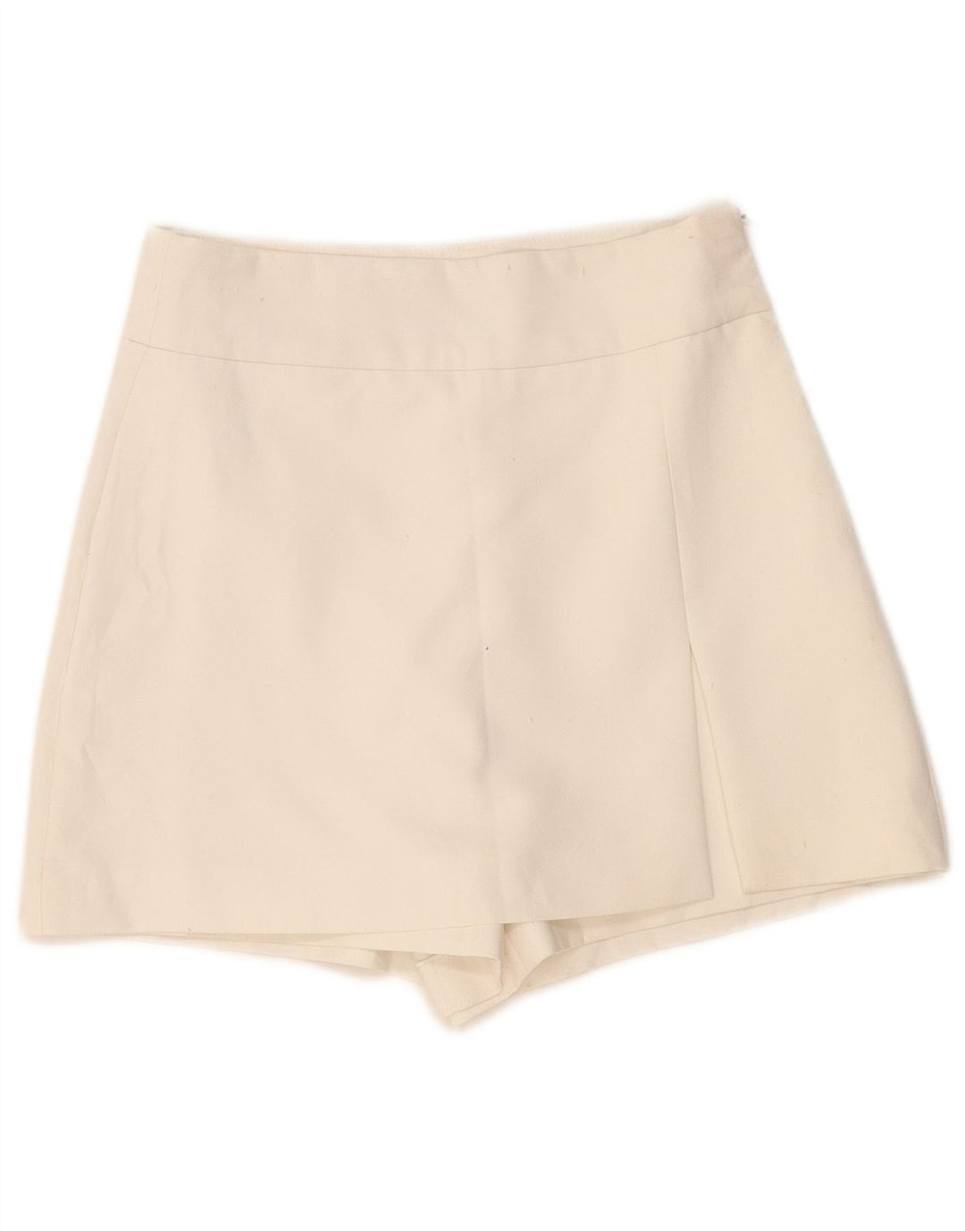 ZARA Womens High Waist Skort UK 8 Small White Polyester
