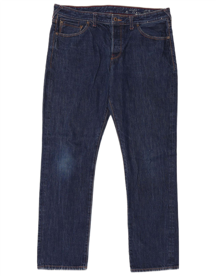 JACK WILLS Mens Slim Jeans W34 L32 Blue Cotton