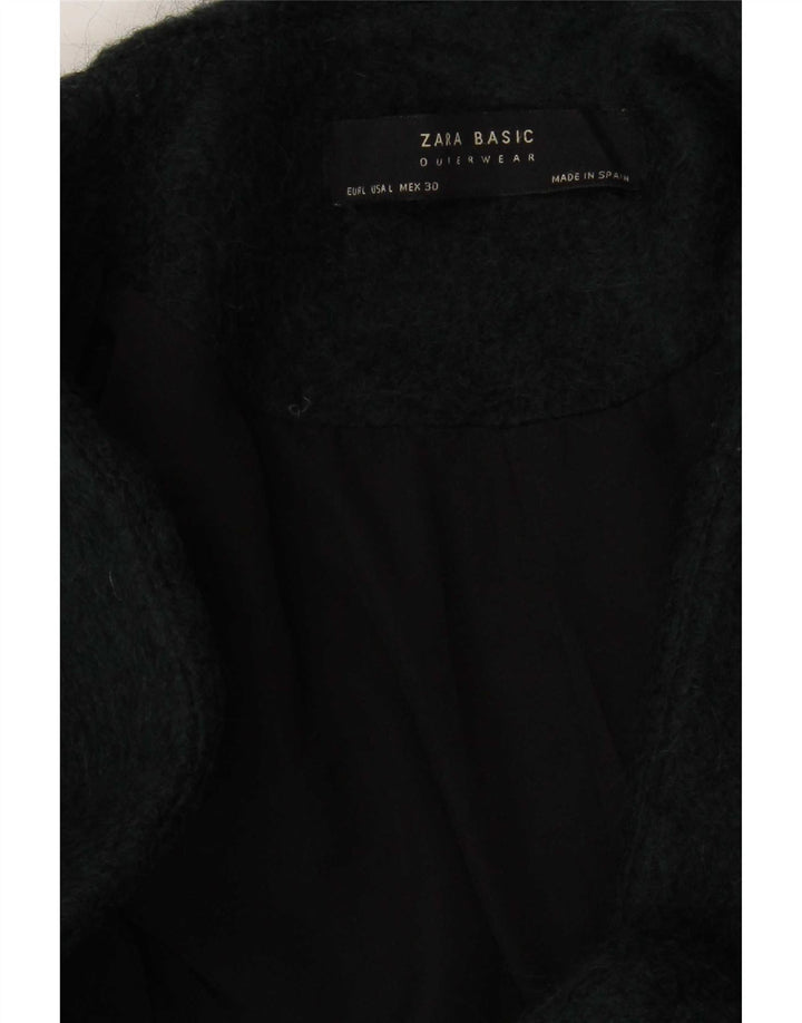 Zara Womens Double Breasted Coat UK 16 Large Green